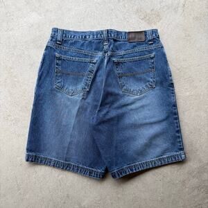 Y2K Dark Wash Mens Izod Relaxed Fit Classic Jorts 34